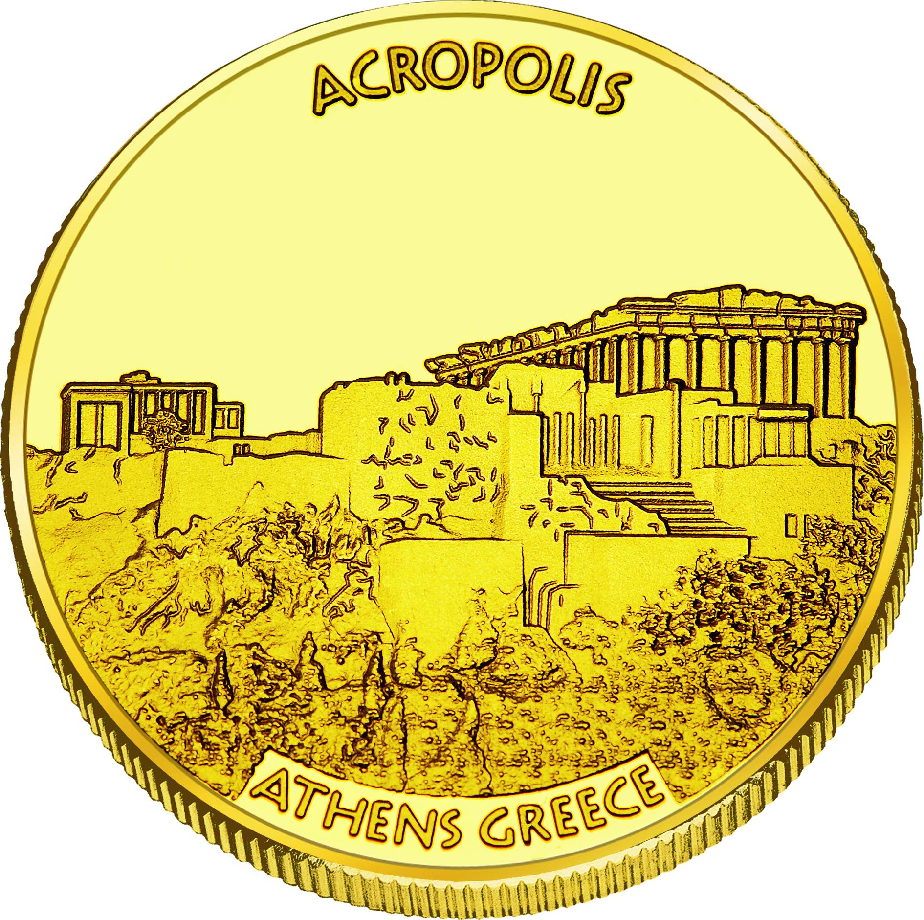 Front side Ακρόπολη Αθηνών Golden Greece