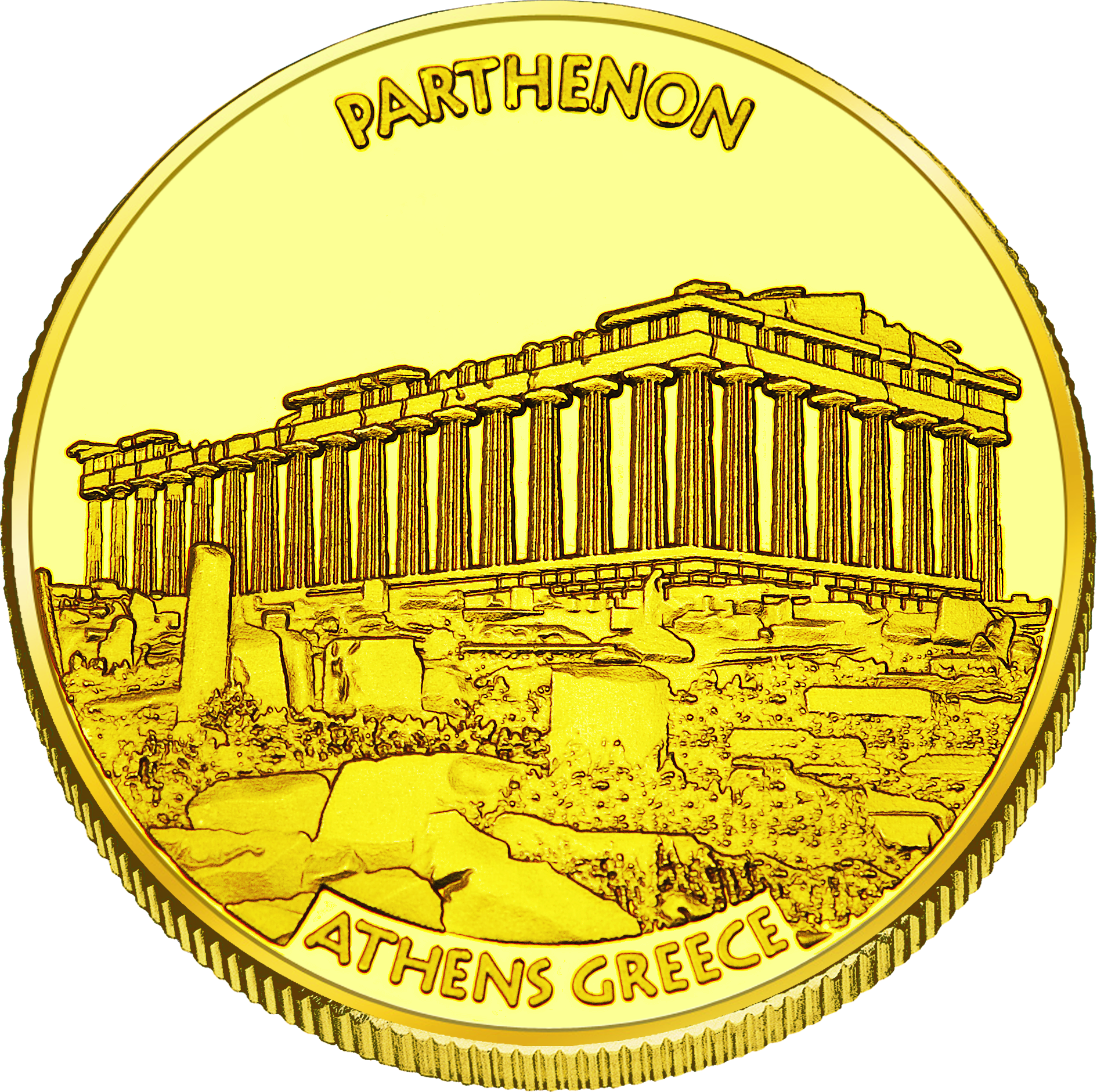 Front side Παρθενώνας Golden Greece