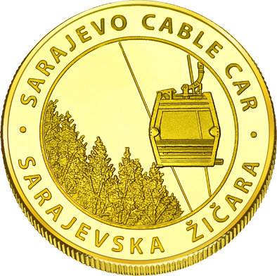 Front side Sarajevska žičara Golden Bosna i Hercegov.