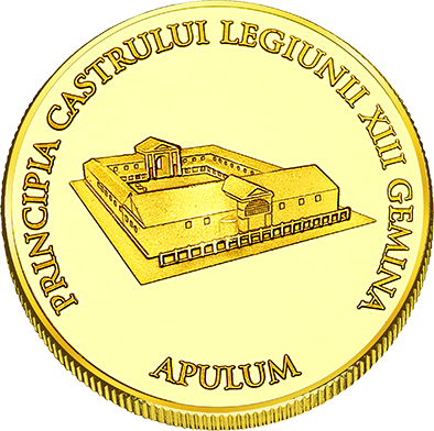 Front side MUZEUL PRINCIPIA ALBA IULIA Golden Romania