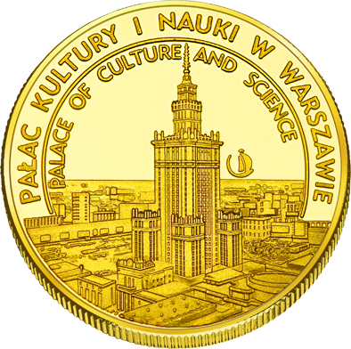 Front side Pałac Kultury i Nauki w Warszawie Złote Zamki i Pałace