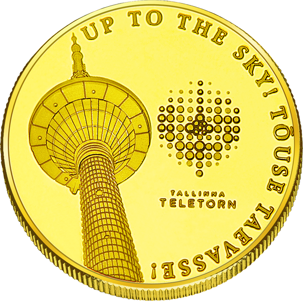 Front side Tallinna Teletorn Goldenes Estonia