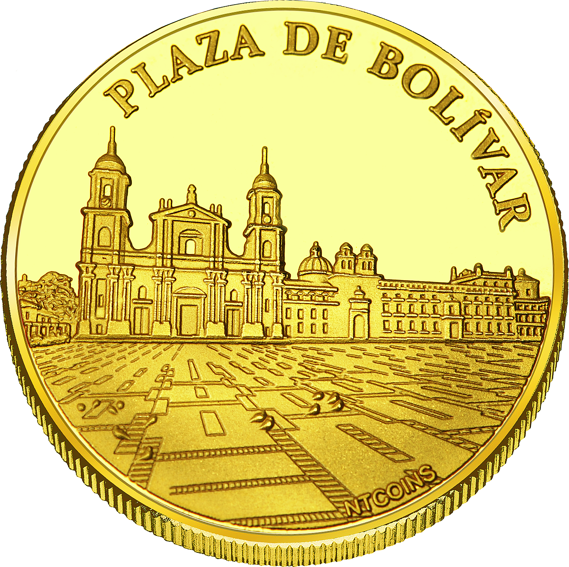 Front side Monserrate Plaza de Bolívar Golden Columbia