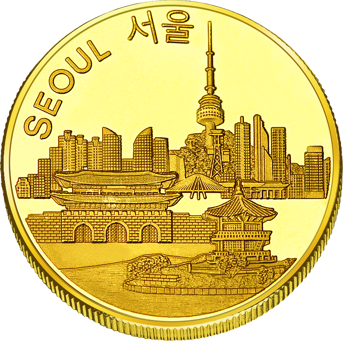 Back side of Gwanghwamun Golden Korea