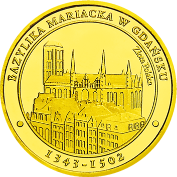 Back side of Bazylika Mariacka w Gdańsku Szlak Jana Pawła II